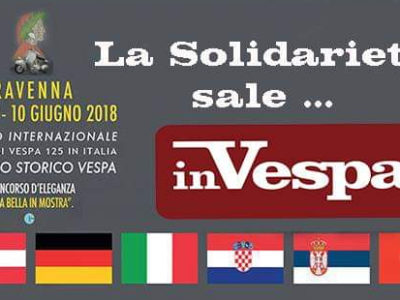 La solidarietà sale in Vespa
